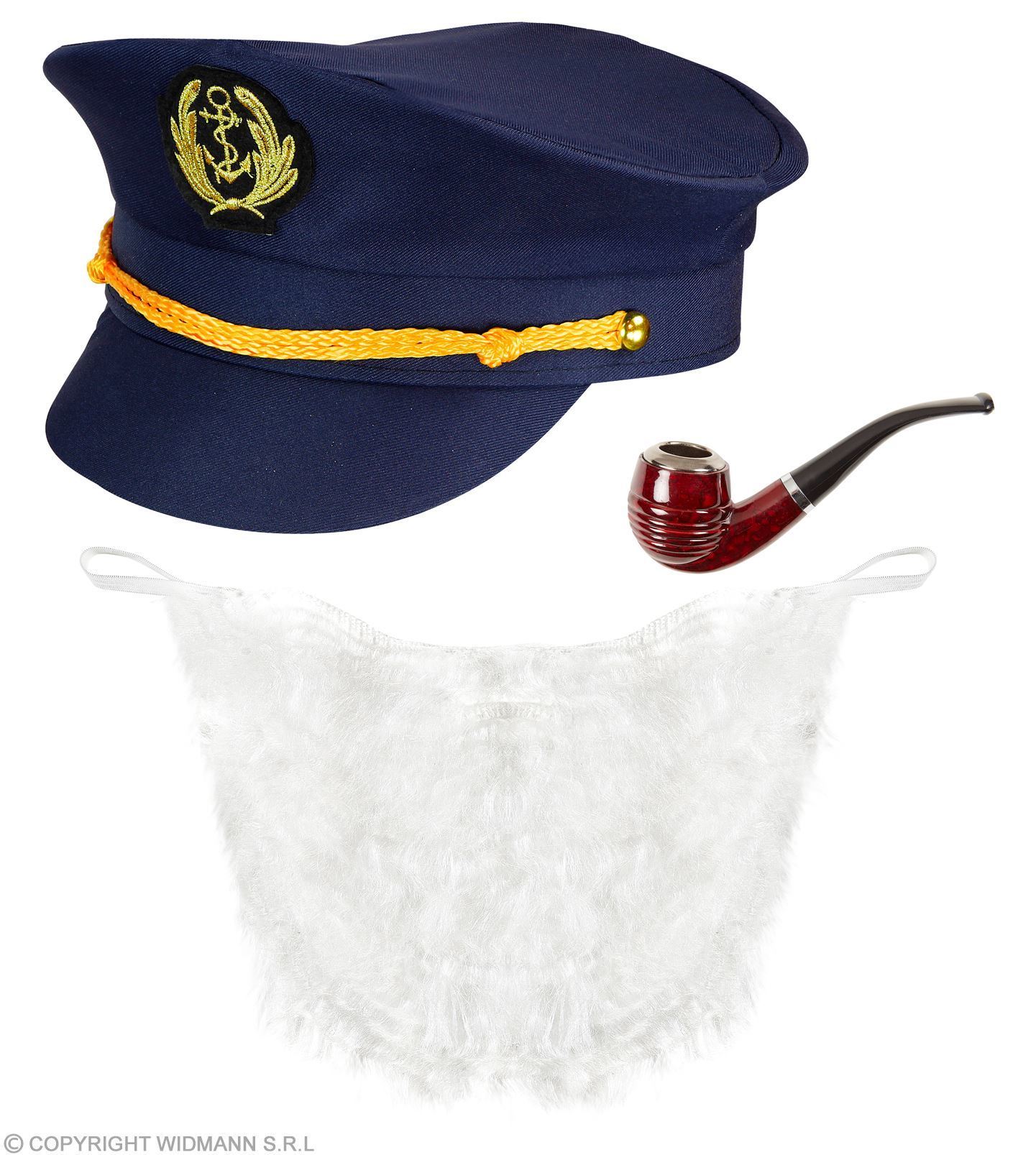 zeeman set kapitein set hoed, baard, pijp