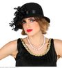 foto 3 zwarte hoed roaring 20's hoed jaren twintig vorige eeuw hoed zwart