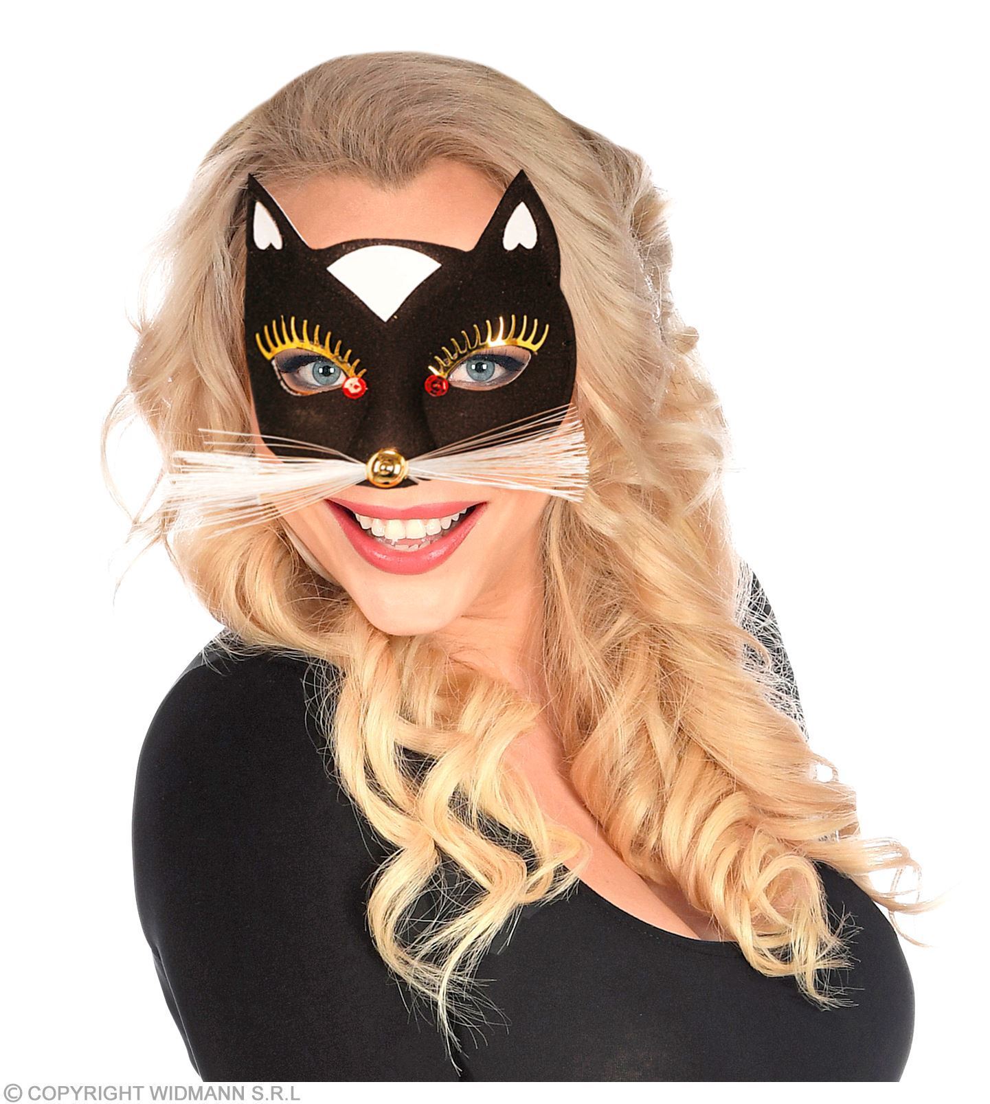 zwarte oogmasker kat, zwart