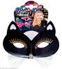 foto 3 zwarte oogmasker kat, zwart