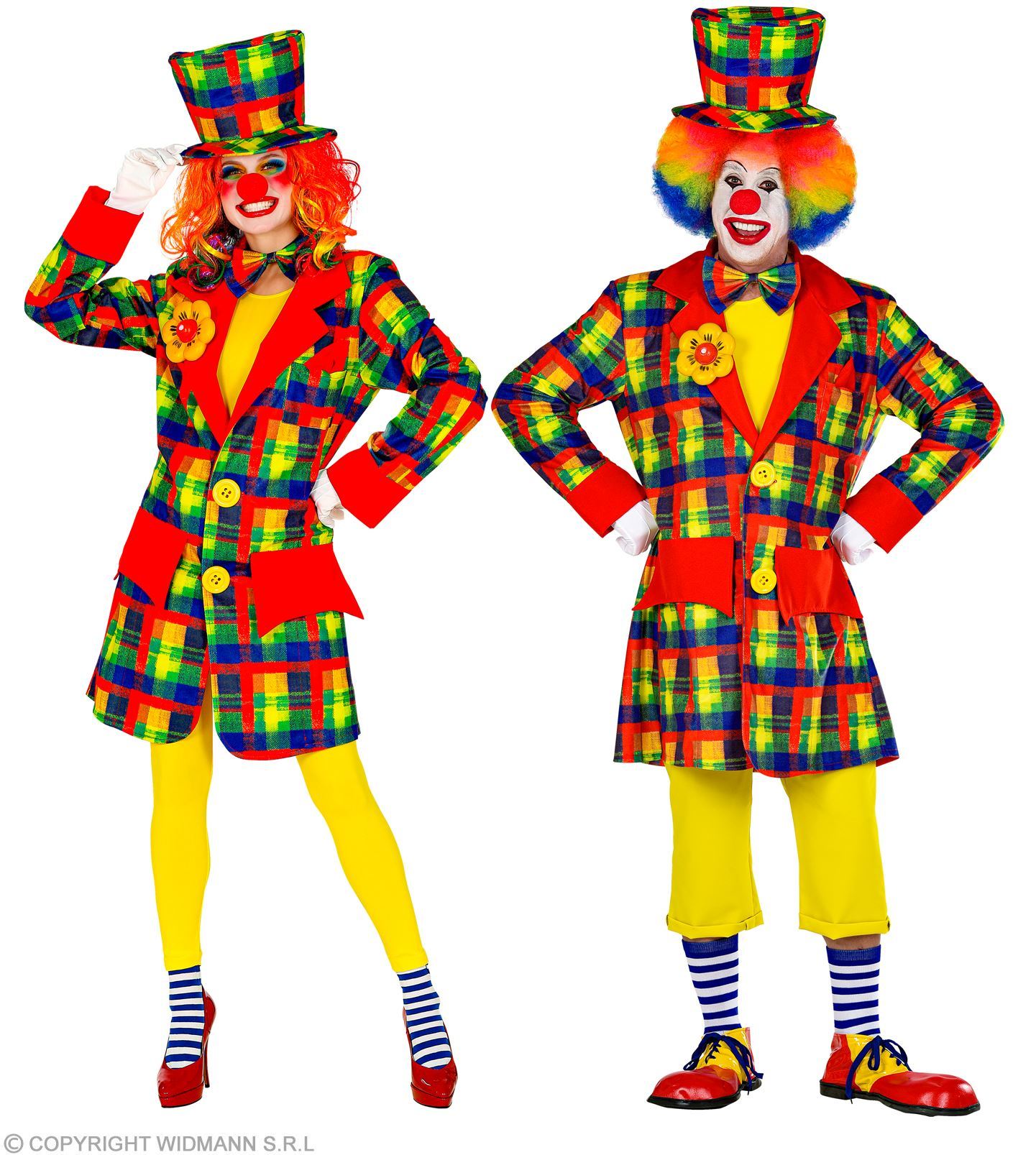Relatieve grootte Opknappen Op maat Clownsjas voor volwassen met vrolijke kleuren