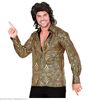 Disco 70s 80s T-shirt voor mannen fout disco shirt goud