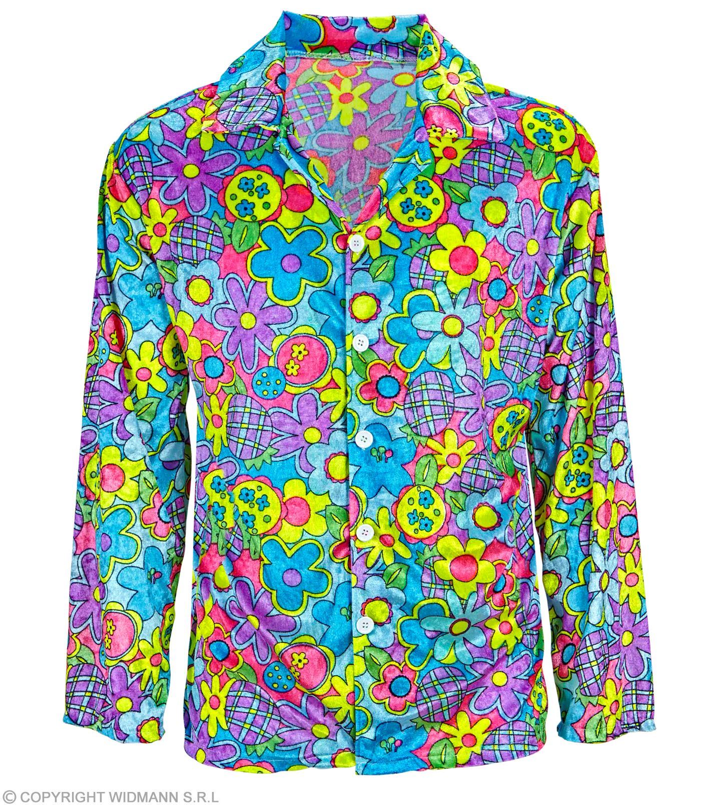Flower power shirt voor mannen Hippie blouse voor mannen