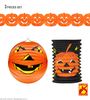 Halloween set pompoen, papieren bal en Lampion lantaarn