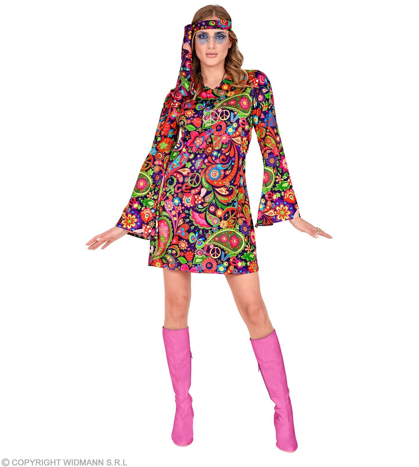Hippie jurk dames flower power tijd