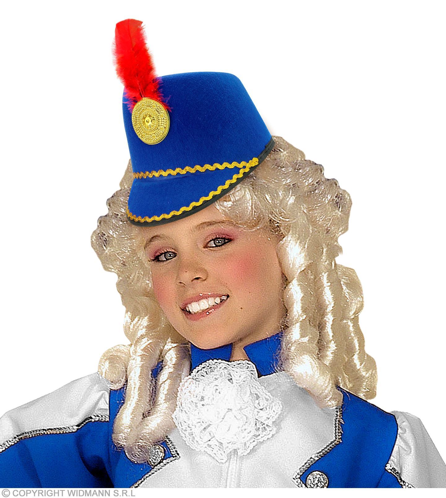 Hoed majorette vilt blauw one-size