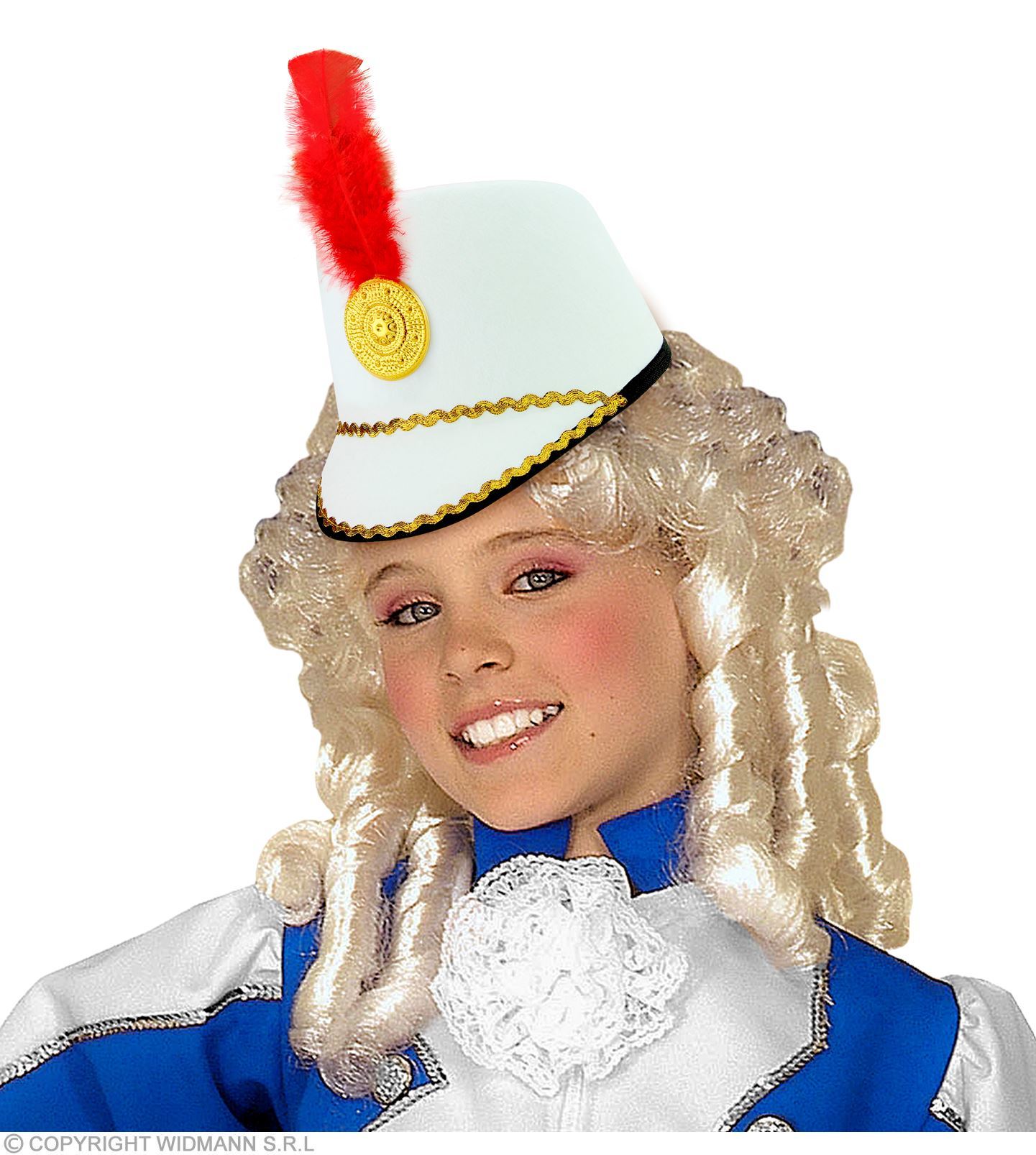 Hoed majorette vilt wit one-size