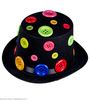 foto 4 Hoge hoed met gekleurde knopen clowns hoed