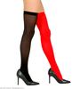 foto 1 Kniekous een been rood andere been zwart 50 den maat XL
