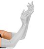foto 2 Lange zilveren satijnen handschoenen 60cm