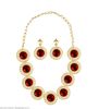 foto 2 Middeleeuwse koningin set ketting en oorbellen rood Romeinen Grieks