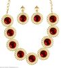 foto 3 Middeleeuwse koningin set ketting en oorbellen rood Romeinen Grieks