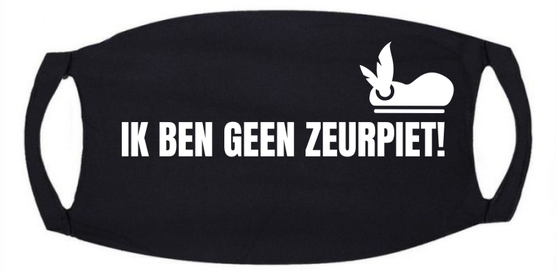 Mondkapje ik ben geen zeurpiet! Grappig humor leuk