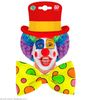 foto 3 Neon gele clownstrik met gekleurde bollen print