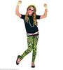 foto 2 Neon groene tijgerprint legging 80'S voor kids kinderen meisje