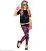 foto 2 Neon roze tijgerprint legging 80's voor kinderen