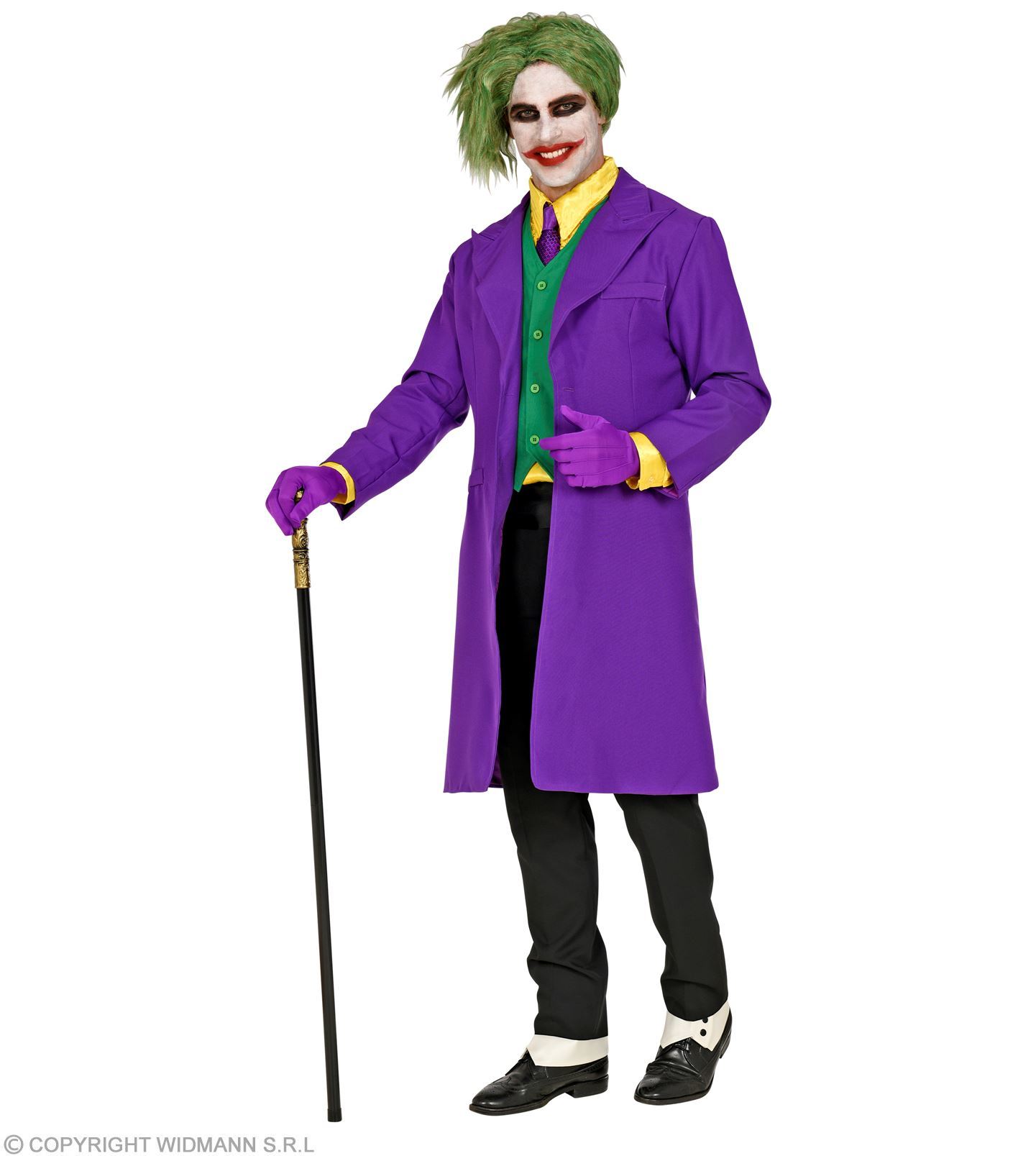 Paarse horror clown Joker kostuum - outfit voor heren volwassen