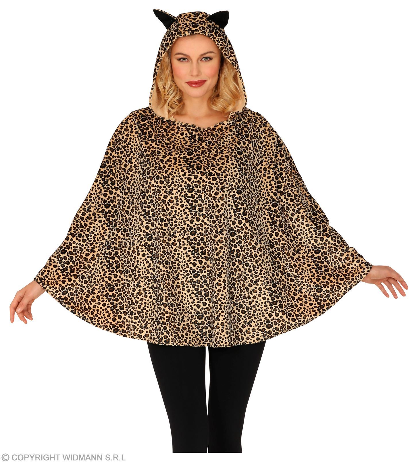 Poncho met luipaarden print voor volwassenen