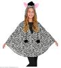 Poncho met zebra print voor kinderen