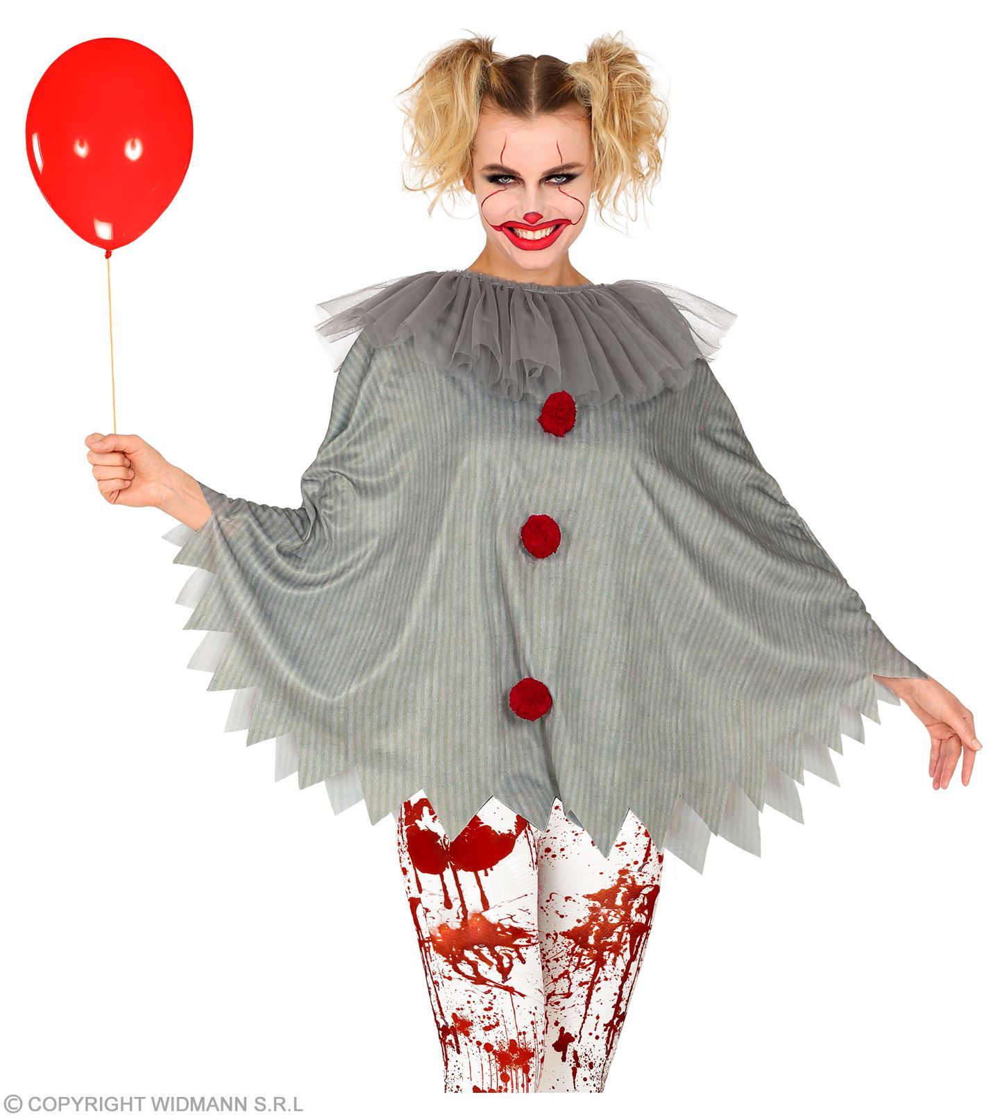 Poncho Scary clown horror clown voor volwassen