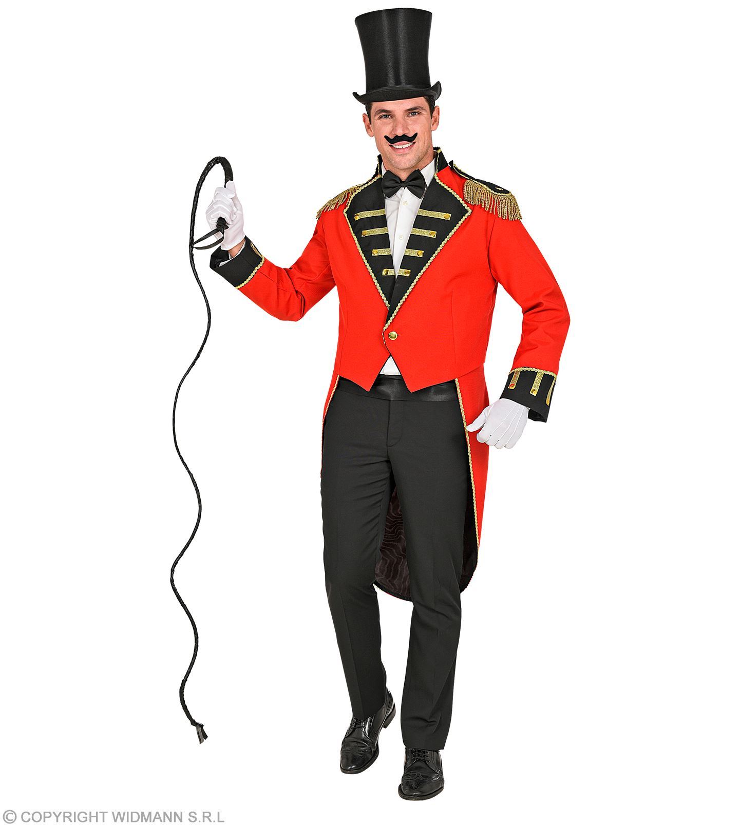 Ringmaster slipjas rood circus directeur outfit  ideaal voor halloween en carnaval