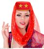 Rode dames harem hoed met sluier