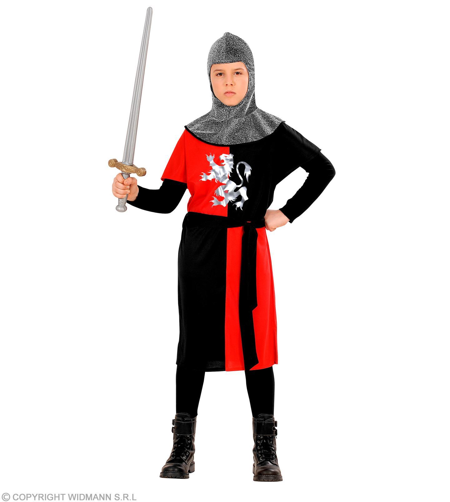 Rode Middeleeuwse strijder kostuum Ridder outfitje rood voor jongens