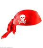foto 2 Rode piratenhoed vilt met doodshoofd print