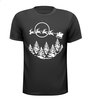 foto 3 T-shirt met de opdruk van de kerstman en zijn rendieren in het bos