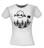 foto 6 T-shirt met de opdruk van de kerstman en zijn rendieren in het bos