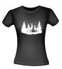 foto 2 T-shirt met een mooie kerst print met rendieren in het bos