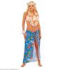 foto 2 Tropische blauwe pareo rok voor dames ideaal voor hawaii trapicana en strandfeestjes met zomerse look