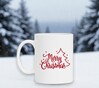 foto 2 Witte koffiemok Merry Christmas mok met dennenboom