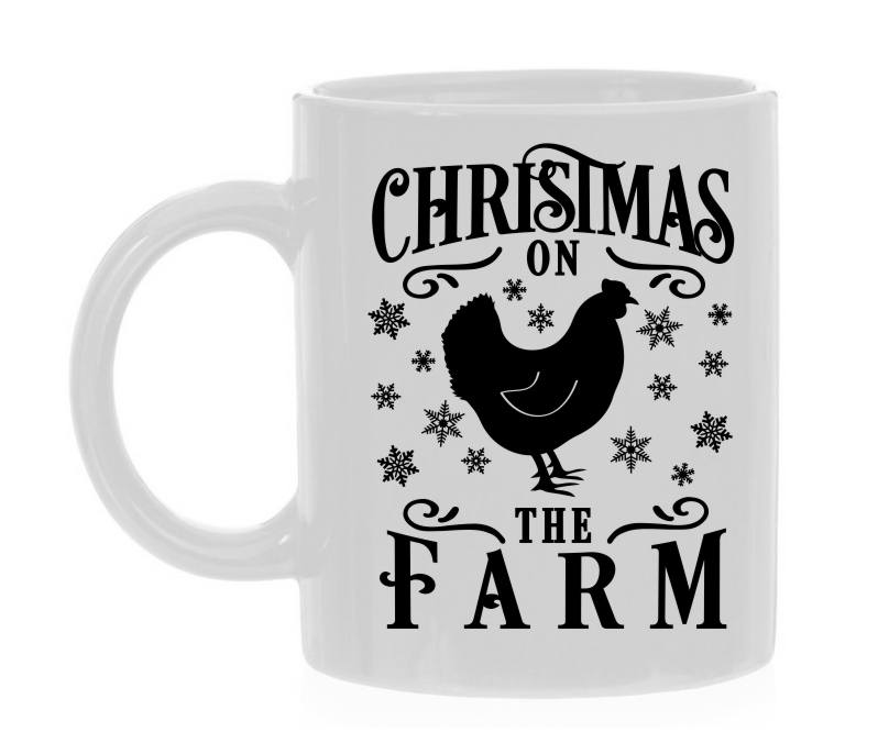 Witte mok Christmas on the farm