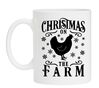 Witte mok Christmas on the farm