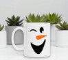 foto 3 Witte mok met lachende sneeuwpop print