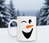 foto 4 Witte mok met lachende sneeuwpop print