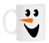 Witte mok met print van een vrolijke sneeuwpop grappig humor