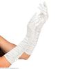 foto 2 Witte satijnen handschoenen plisse 44cm