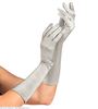 foto 3 Zilveren handschoenen satijn elastaan 40 cm