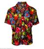 Zwart Hawaii Shirts voor mannen met drukke print