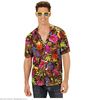 foto 2 Zwart Hawaii Shirts voor mannen met drukke print
