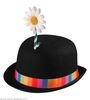 Zwarte Bolhoed met bloem