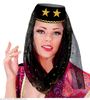 Zwarte dames harem hoed met sluier