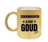 Gouden glitter mok schoondochter je bent goud waard