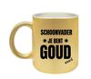 Gouden glitter mok schoonvader je bent goud waard