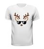 Kerst T-shirt rendier met zonnebril