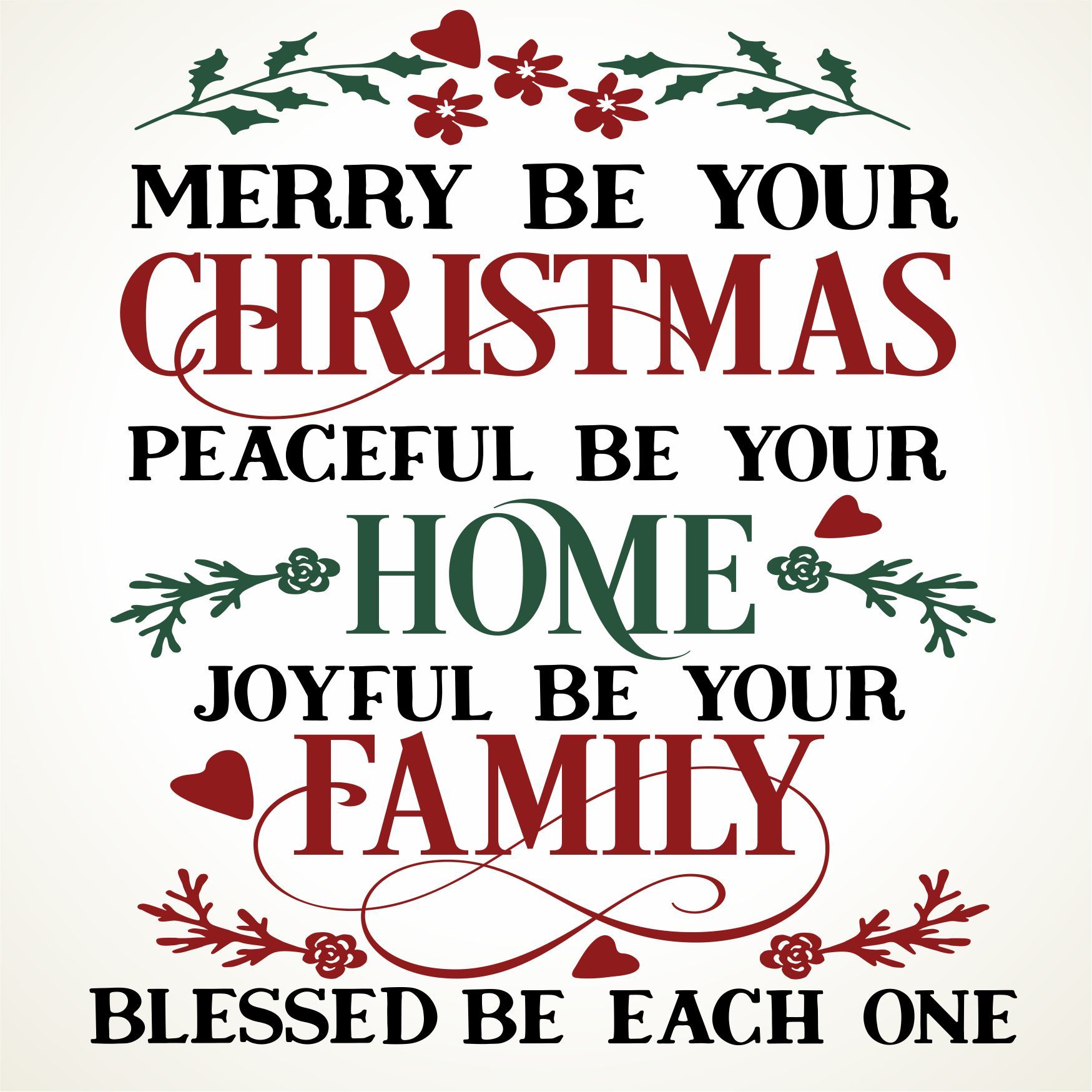 Kerst Tegeltje Merry be you Christmas peaceful be your home Joyfull be your family Blessed be each on