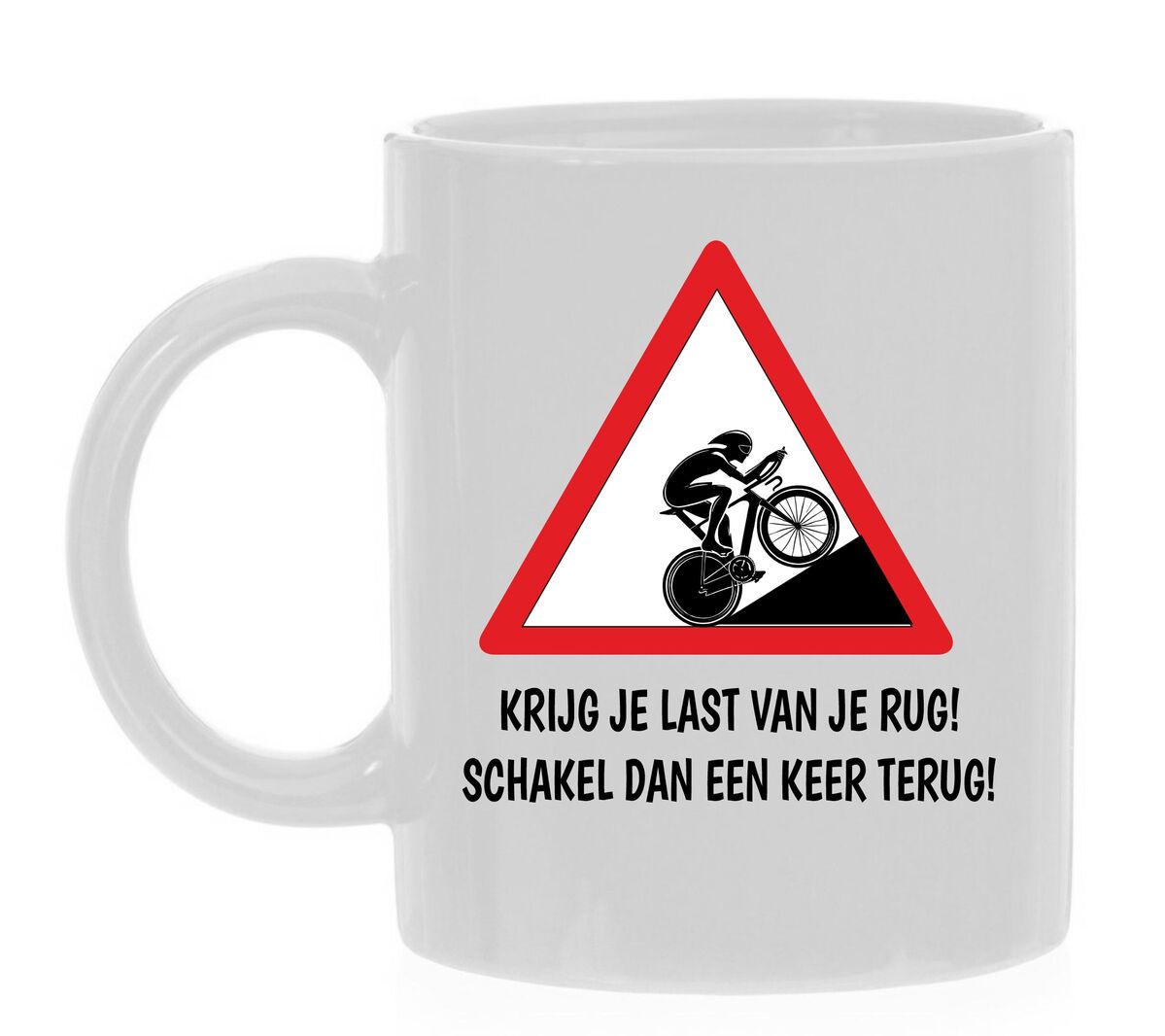 Koffie mok voor een wielrenner cadeau wielrenner