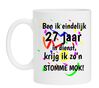 Leuke cadeau mok voor werknemer of collega 27 jaar in dienst